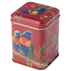 Tea Caddy 'Rainbow Lorikeet' Square 100 g
