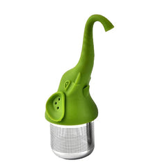 Tea Infuser Elephant w stainless steel infuser Green