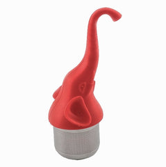 Tea Infuser Elephant w stainless steel infuser Red