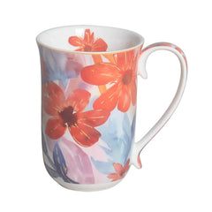 Watercolour Flora Tall Fine Bone China Mug
