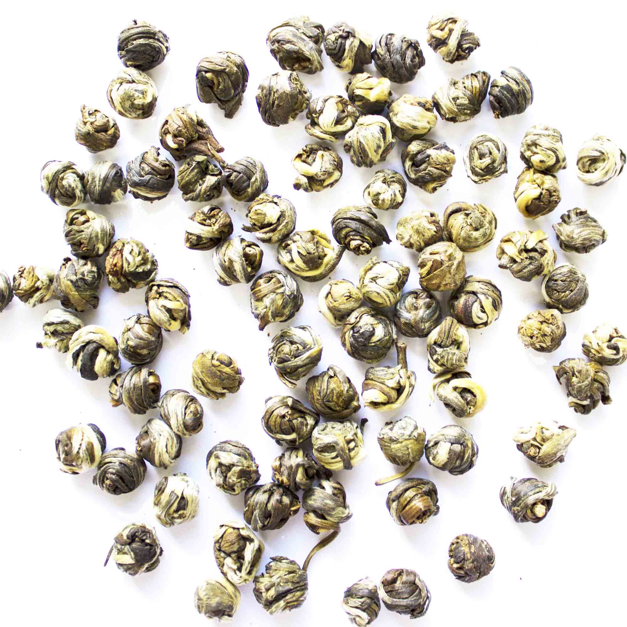 Buddha's Tears Green Tea (Dragon Pearls, Jasmine Pearls)