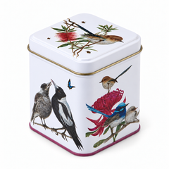 Tea Caddy Australian Wildlife Birds Square