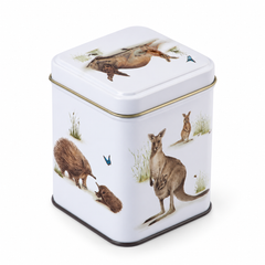 Tea Caddy Australian Wildlife Animals Square