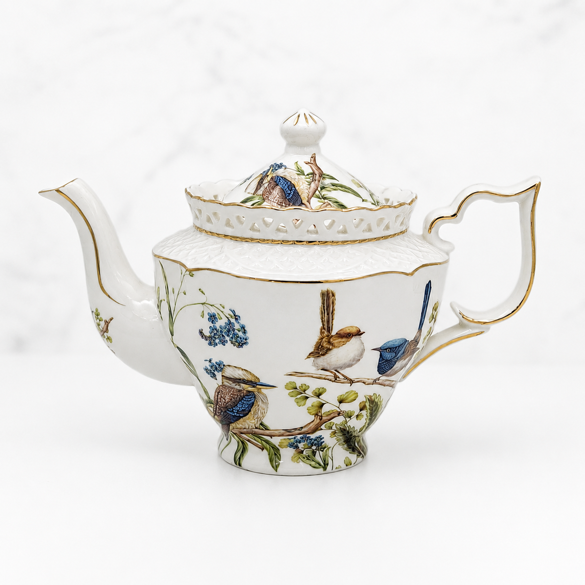 Australian Birds Fine Bone China Teapot 1 litre