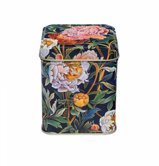 Tea Caddy Peony on Black