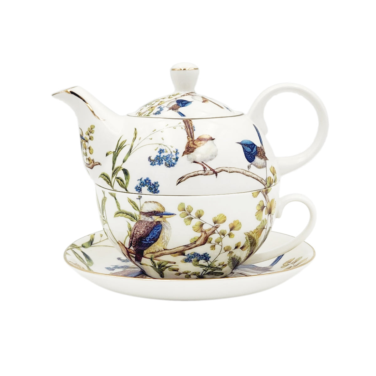 Australian Birds Fine Bone China Tea-for-One Set