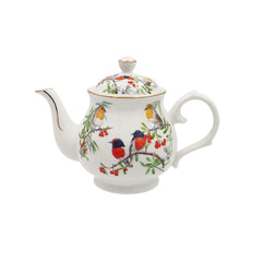 Red Breasted Robin Fine Bone China Teapot 370ml