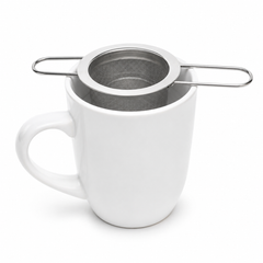 Tea Infuser 'Hang-in-Cup' Stainless Steel w Folding Handles